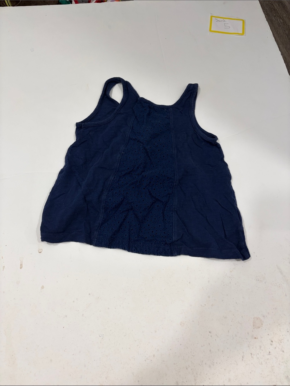 GAP Navy Eyelet Tank Top Girls